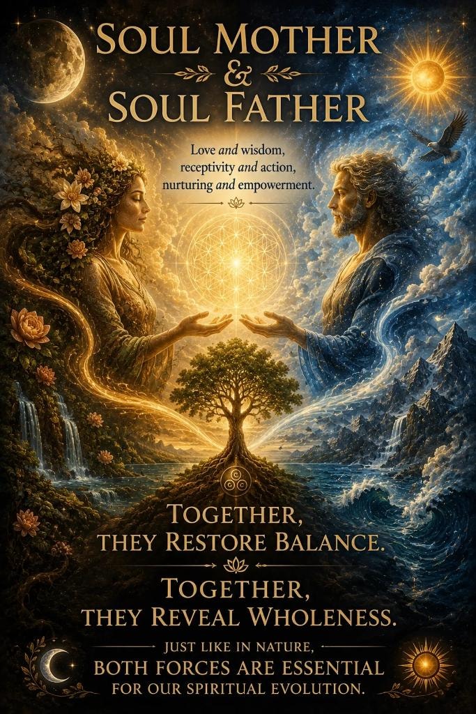 Soul Mother and Soul Father — Together They Restore Balance, Together They Reveal Wholeness
